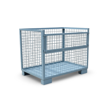 Boxpalet metalic stivuibil cu oblon lateral