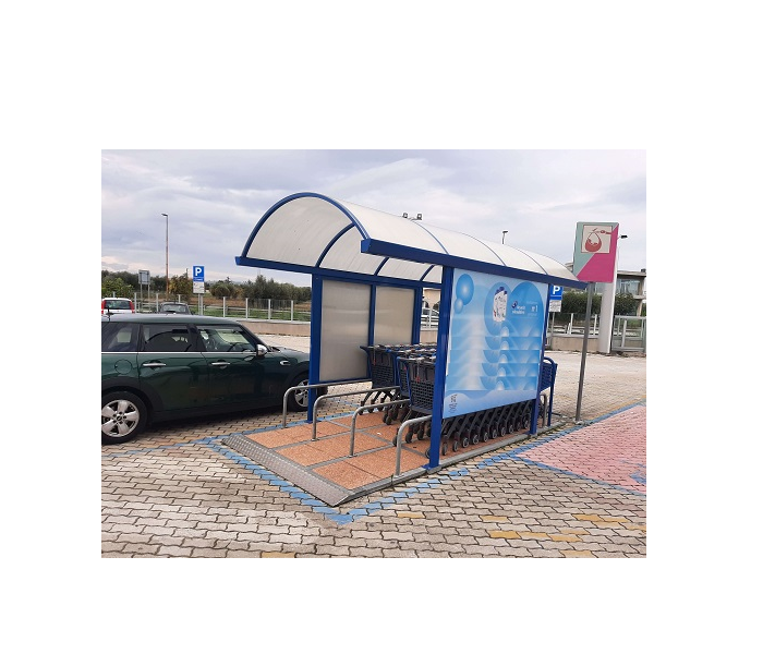 Adapost pentru carucioare supermarket