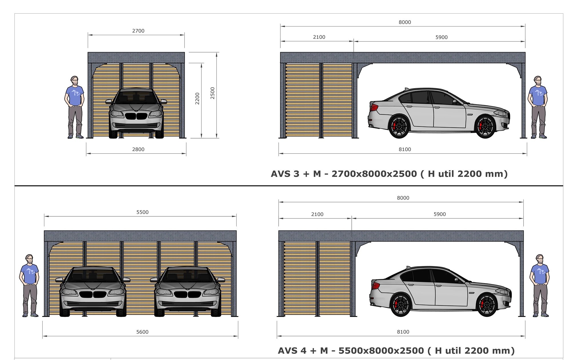 Copertine parcare auto AVS3+M - imagine 8