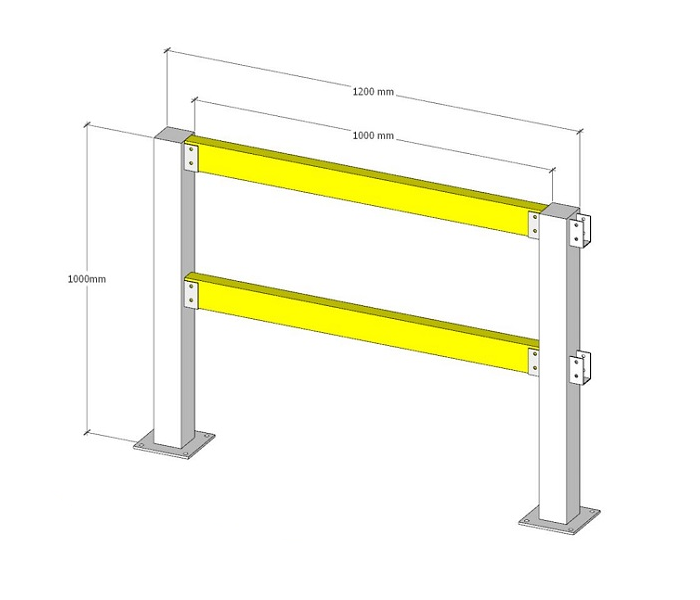 Balustrade de protectie pentru culoare de trafic PAC02 - imagine 2